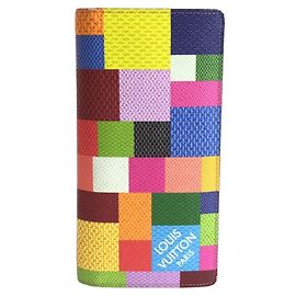 Portafoglio lungo Louis Vuitton Damier Graphite Multicolore Damier ebene
