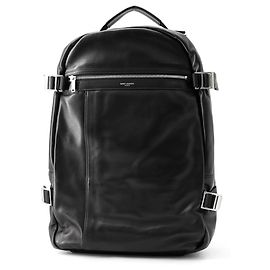 Yves Saint Laurent Lambskin City Trekking Backpack Black
