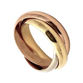 Anel Cartier Trinity em ouro amarelo rosa e branco Dourado