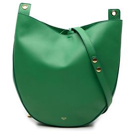 Céline Celine Green Medium Calfskin Trotteur Hobo Vert