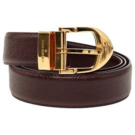 Louis Vuitton Taiga Gürtel Rot Classique Rot Bordeaux