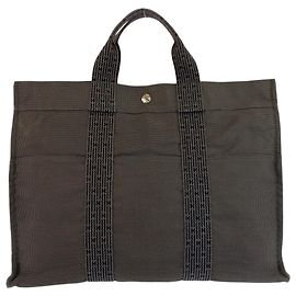 Hermès Sac cabas Hermes Herline MM Gray Marron