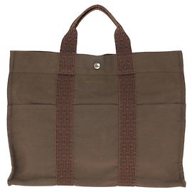 Hermès Sac cabas Hermes Herline MM Marron Marron
