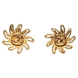 Orecchini a clip Chanel Coco Mark Sun Motif D'oro