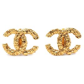 Orecchini a clip Chanel Coco Mark Motif Lava Oro D'oro