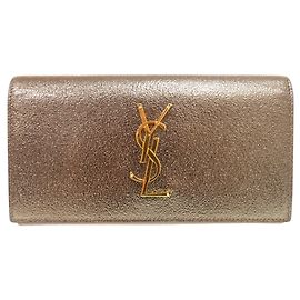 Cartera larga metálica Yves Saint Laurent Metálico