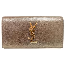 Yves Saint Laurent Metallic Long Wallet Metallic