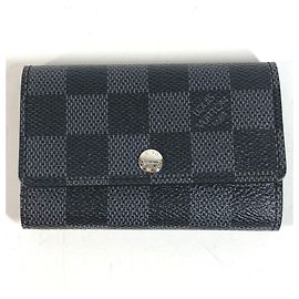 Louis Vuitton Damier Graphite Multicles 6 Key Case Negro