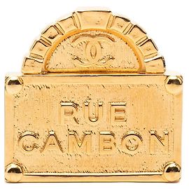 Broche Chanel Coco Mark Rue Cambon Doré