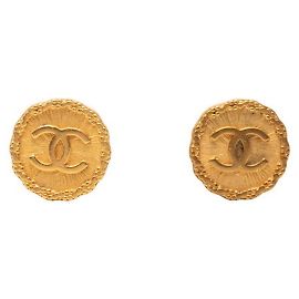 Orecchini a clip Chanel Vintage Coco Mark D'oro