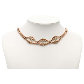 Collier à chaîne avec le logo Coco de Chanel Doré Orange