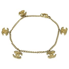 Bracelet à chaîne Chanel Matelassé Coco Mark Doré