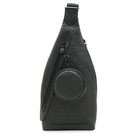 Louis Vuitton Monogram Shadow Duo Sling Bag Black