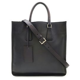 Sac cabas Prada Triangle Saffiano Bleu Marine