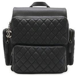 Chanel Matelassé Lock Backpack Black