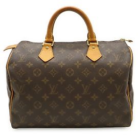 Sac à main Louis Vuitton Monogram Speedy 30 Marron