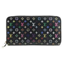Louis Vuitton Monogram Multicolore Long Wallet Black