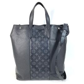 Louis Vuitton Taigarama City Tote Handbag Black