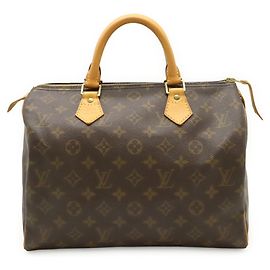 Sac à main Louis Vuitton Monogram Speedy 30 Marron