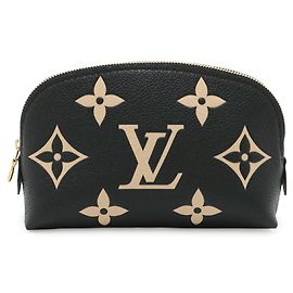 Louis Vuitton Pochette Monogram Empreinte Preto Bege