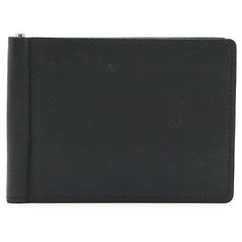 Louis Vuitton Taiga Bi-fold Wallet with Money Clip Black