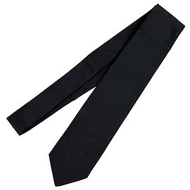 Hermès Hermes schwarze Seidenkrawatte Schwarz