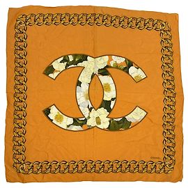 Pañuelo de seda multicolor Chanel Multicolor Naranja