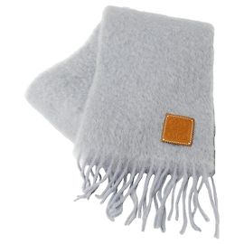 Echarpe de lã e mohair cinza para mulher Loewe Marrom