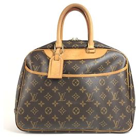 Sac à main Louis Vuitton Monogram Deauville Mini Boston Marron