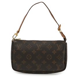 Bolso Louis Vuitton Monogram Pochette Accessoires Castaño
