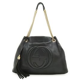 Borsa Gucci Soho Interlocking G Chain Nero