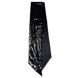 Dsquared2, sciarpa smoking nera con paillettes Nero