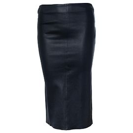 Autre Marque STUDIO AR, black leather stretch skirt Black