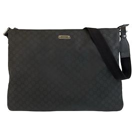 Borsa a tracolla Gucci in nylon e pelle Nero