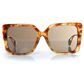 Gucci, Brown oversized Havana sunglasses Brown