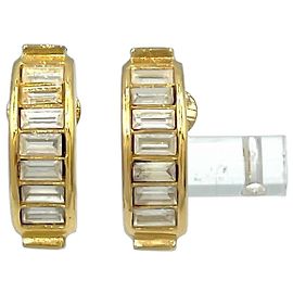 Pendientes Dior de cristales de corte baguette Dorado Metálico