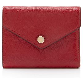 Louis Vuitton Monogram Empreinte Victorine Wallet Red