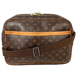Borsa Louis Vuitton Reporter GM Monogram Crossbody Messenger da Viaggio Marrone