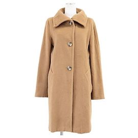 Max Mara MaxMara 100% Wool Coat Beige Camel