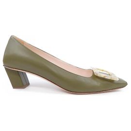 Décolleté in pelle Roger Vivier Verde Cachi