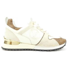 Baskets Louis Vuitton Run Away Marron Beige