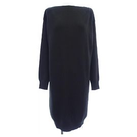 Hermès Hermes Seide-Kaschmir-Kleid 3H2515D634 Schwarz