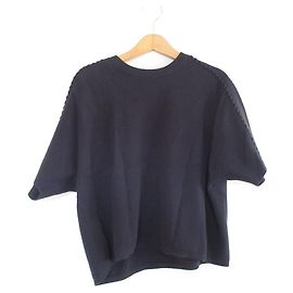 Top corto ancho de algodón Theory Azul Azul marino