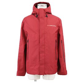 Prada Extreme Techs Recycled Polyester Waterproof Hooded Jacket Black Red