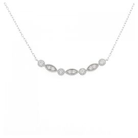 Autre Marque Au750 Diamant-Halskette Silber