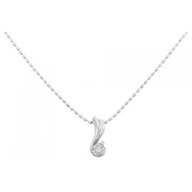 Autre Marque Collar de Au750 con Diamantes Plata