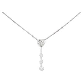 Autre Marque Collana in oro bianco Au750 e diamanti Argento