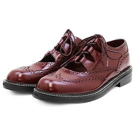 MARC JACOBS THE GHILLIE Chaussures à lacets en cuir de vache Marron