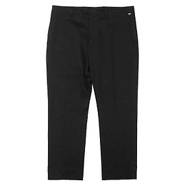 Calças de sarja de algodão bordadas Fendi Preto