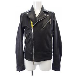 Dsquared2 Leather Riders Jacket Black